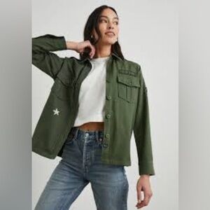 Rails Loren Shirt Jacket in Military Olive Sz XS